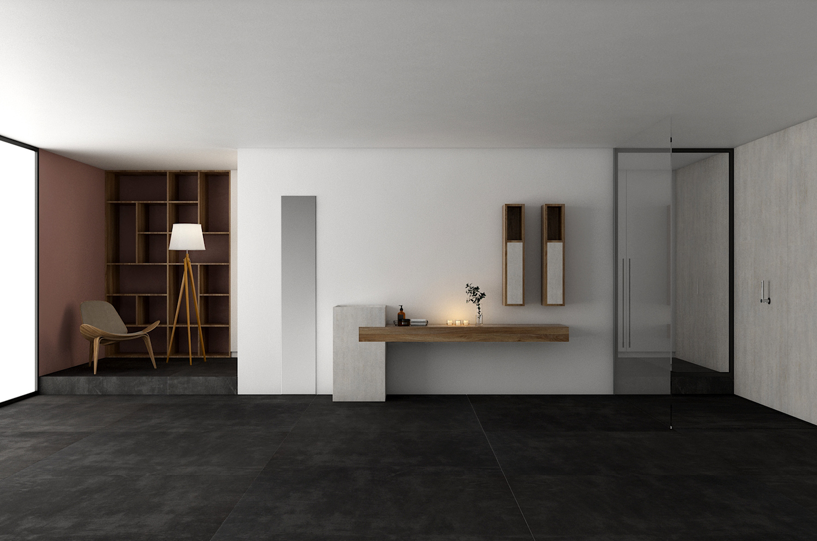 Revestimiento cerámico y pavimento en un baño, material disponible en Indecor Castelldefels